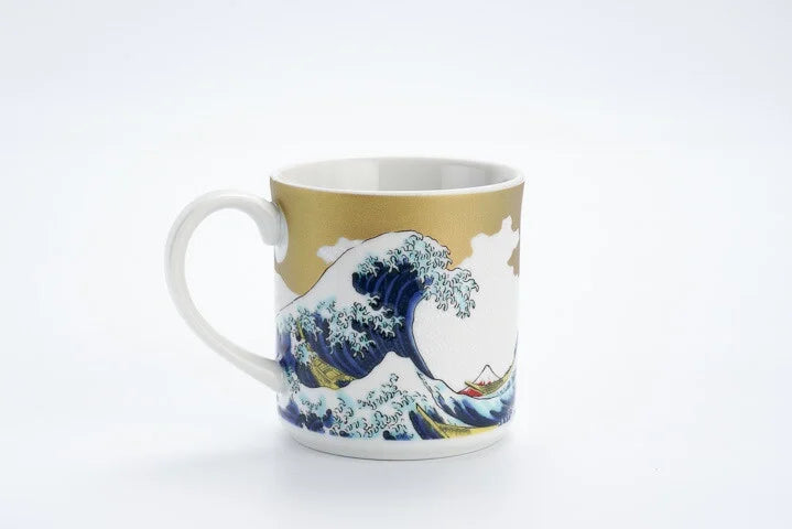 JAPANESE KUTANI PORCELAIN MUG CUP – WAVE DESIGN | SEIKOU KILN