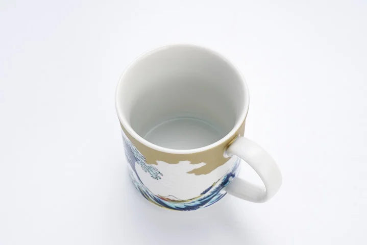 JAPANESE KUTANI PORCELAIN MUG CUP – WAVE DESIGN | SEIKOU KILN
