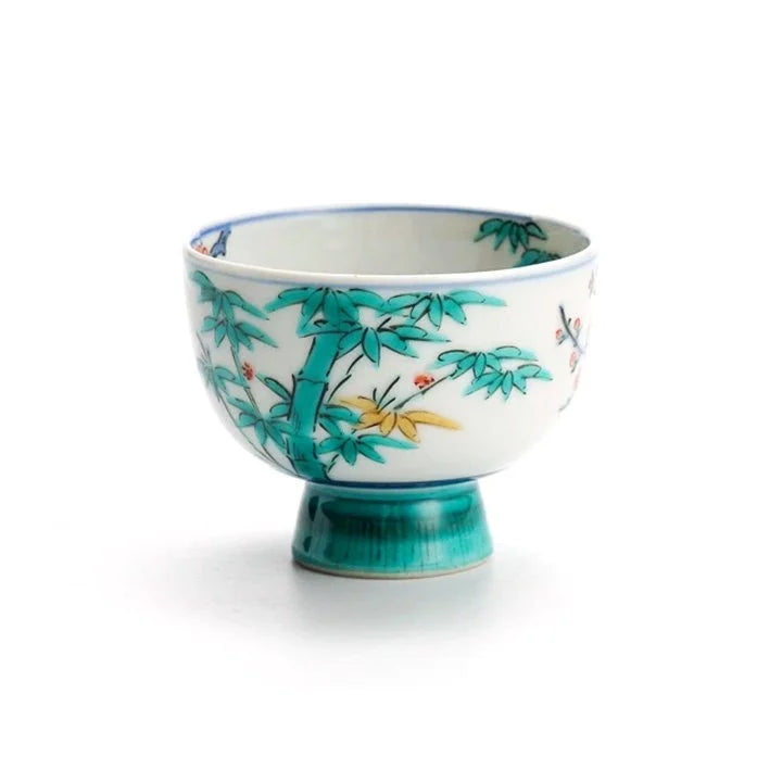 KUTANI WARE JAPANESE  GUINOMI SYOCHIKUBAI DESIGN BY TAMEKICHI MITSUI
