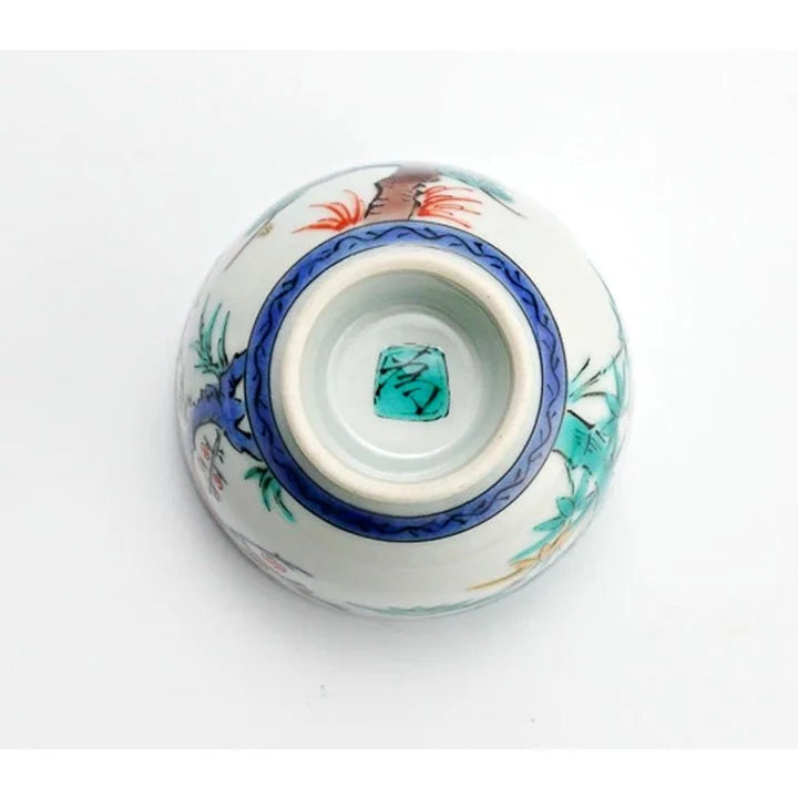 KUTANI WARE JAPANESE  GUINOMI SYOCHIKUBAI DESIGN BY TAMEKICHI MITSUI