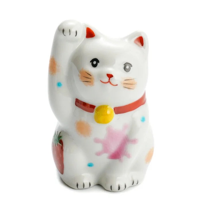 KUTANI WARE LUCKY CAT(MANEKI NEKO) STRAWBERRY / KOKUZOU KLIN