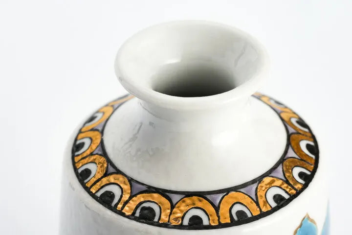 KUTANI WARE SAKE SET PEONY BLUE/TSUYOSHI SATOU