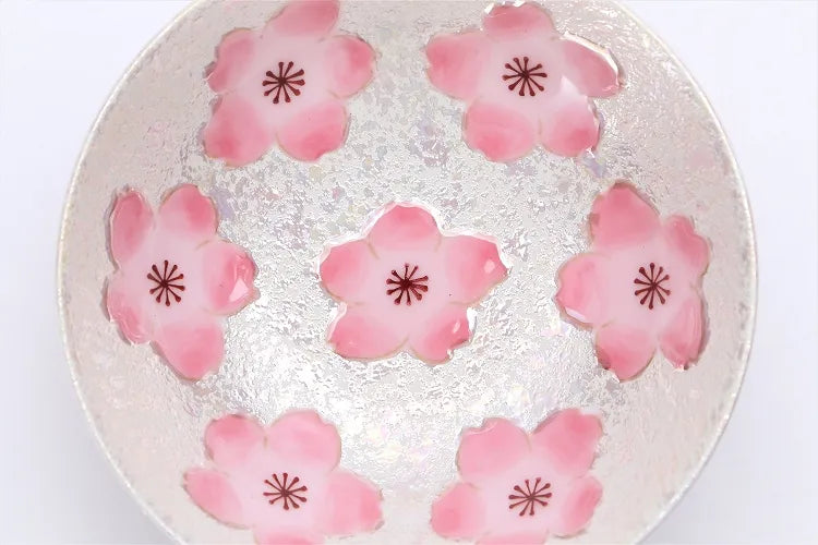 ARITA WARE “LIGHT PINK LUSTER SAKURA SAKE SET” – TASEI KILN
