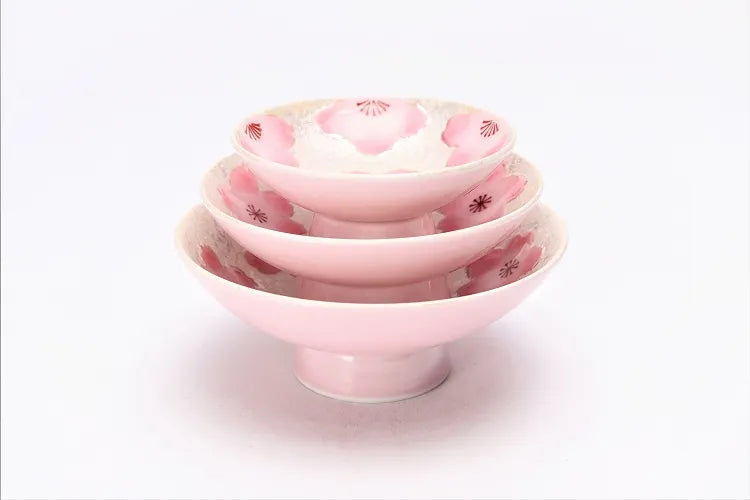 ARITA WARE “LIGHT PINK LUSTER SAKURA SAKE SET” – TASEI KILN