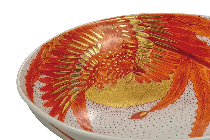 KUTANI WARE BOWL – AKAE RED PHOENIX DESIGN BY YOSHINORI FUKUDA