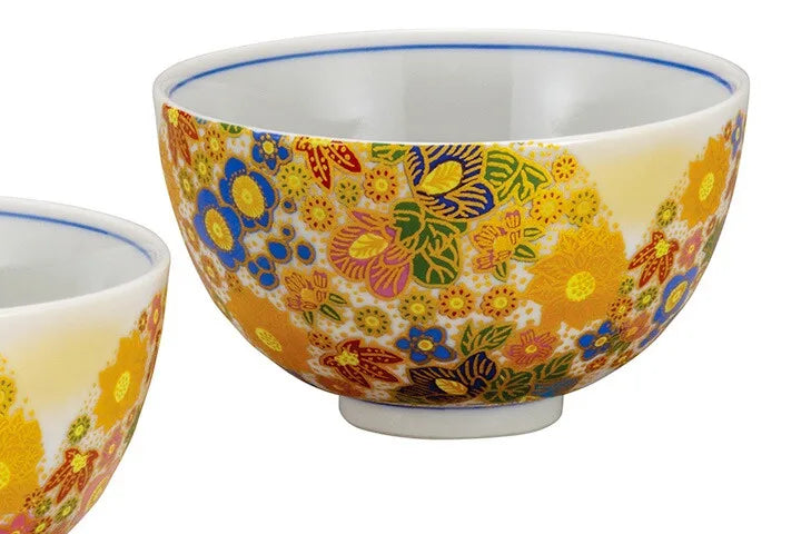 JAPANESE KUTANI RICE BOWL SET - HANAZUME DESIGN