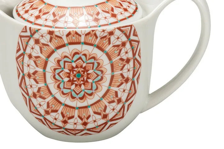KUTANI WARE TEAPOT AKAE MARUMON /TAISHI KLIN