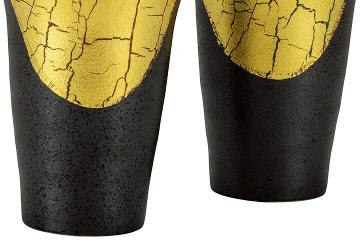 KUTANI WARE GOLD LEAF JAPANESE FREE CUP PAIR