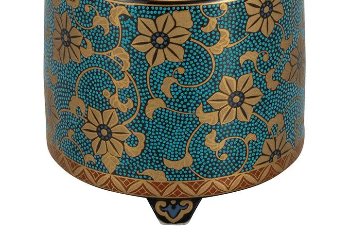 KUTANI WARE JAPANESE INCENSE BURNER AOCHIBU