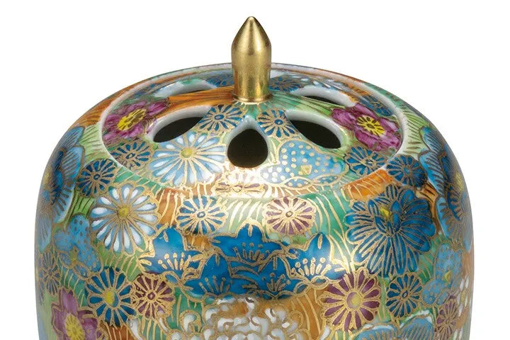 JAPANESE INCENSE BURNER KUTANI KIN HANAZUME