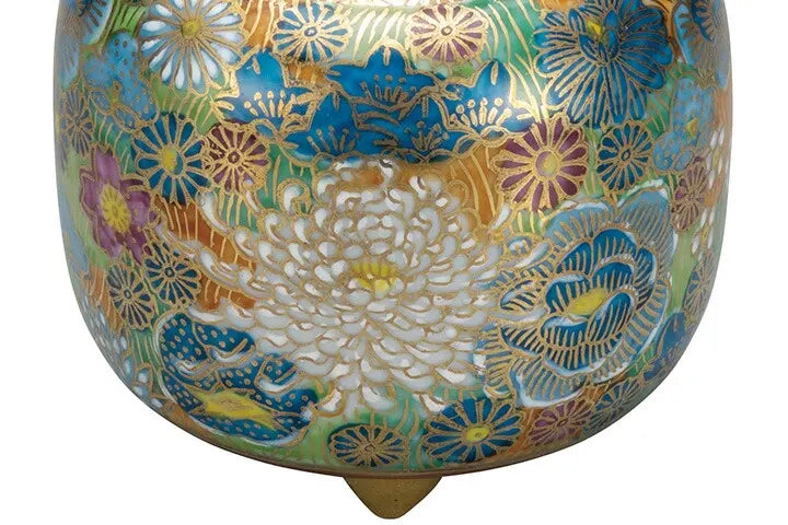 JAPANESE INCENSE BURNER KUTANI KIN HANAZUME