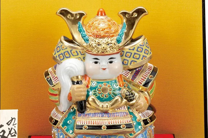 KUTANI WARE SAMURAI DOLL – 6-INCH MUSHA FIGURE “MORI” (GIFT BOX INCLUDED)