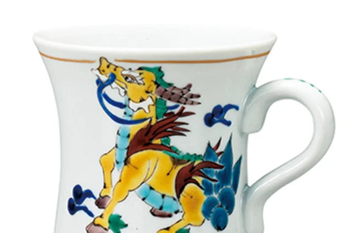 KUTANI WARE MUG CUP GIRAFFE /YASUSHI YAMACHIKA