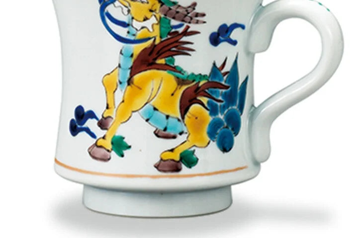 KUTANI WARE MUG CUP GIRAFFE /YASUSHI YAMACHIKA