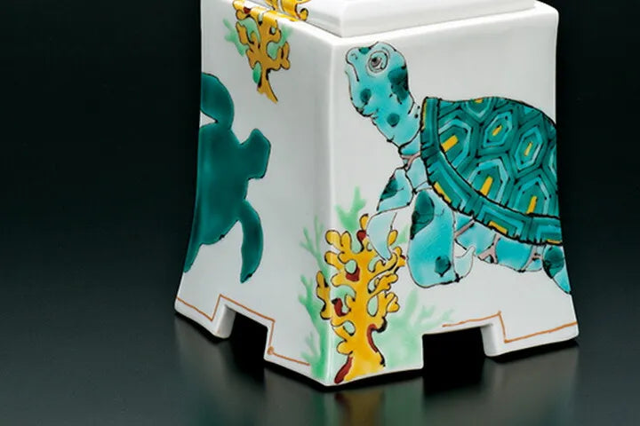KUTANI JAPANESE INCENSE BURNER SEA TURTLE /YASUSHI YAMACHIKA