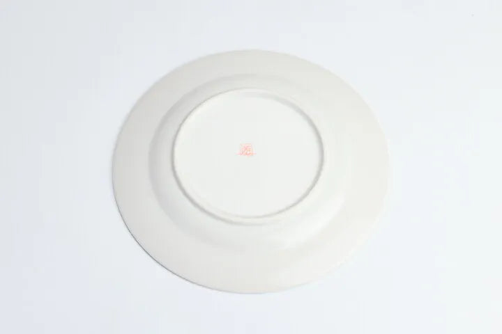 KUTANI WARE PERSIAN BLUE PLATE  IROE-YU HAND-PAINTED JAPANESE CERAMIC PLATE  MADE IN JAPAN