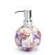 KUTANI WARE SOAP BOTTLE FLOATING FLOWER ART LAVENDER / GINSYUU KLIN