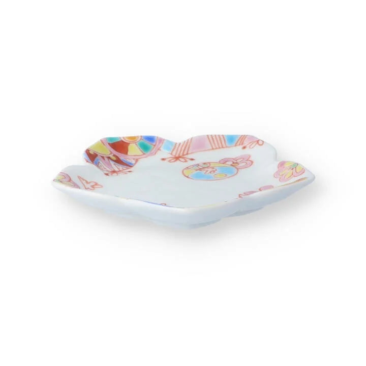 KUTANI WARE KIKYO SMALL PLATE/ GINSYUU KLIN