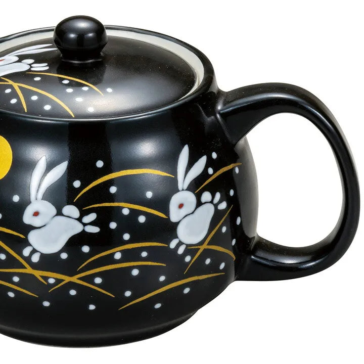 KUTANI JAPANESE TEA POT HANE USAGI (WITH NETTED DESIGN)