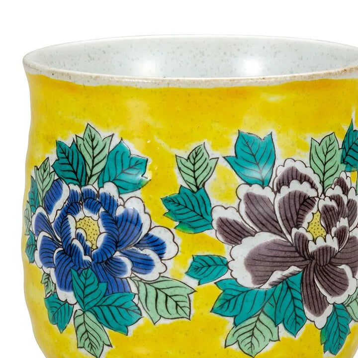KUTANI WARE (YOSHIDAYA BOTAN  STYLE)JAPANESE MUG CUP