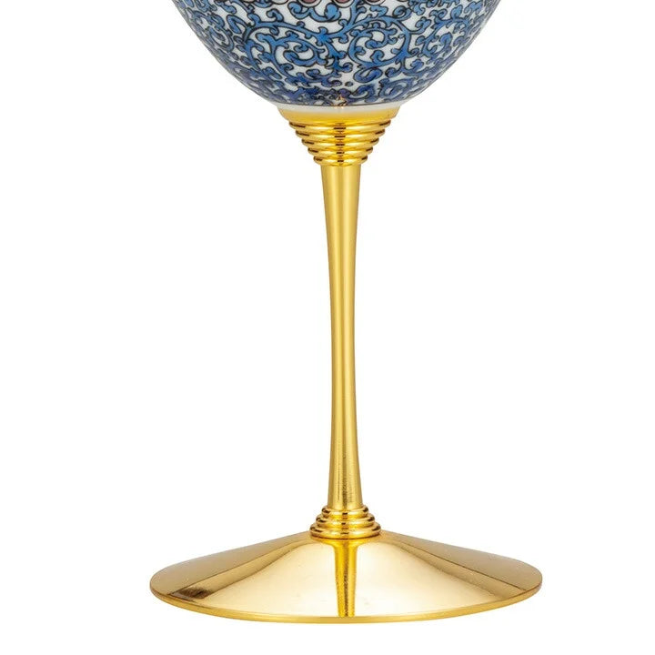 JAPANESE KUTANI WINE CUP - KO-KUTANI BIRD AND FLOWER DESIGN