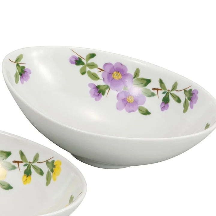 KUTANI WARE PAIR BOWL FLOWER