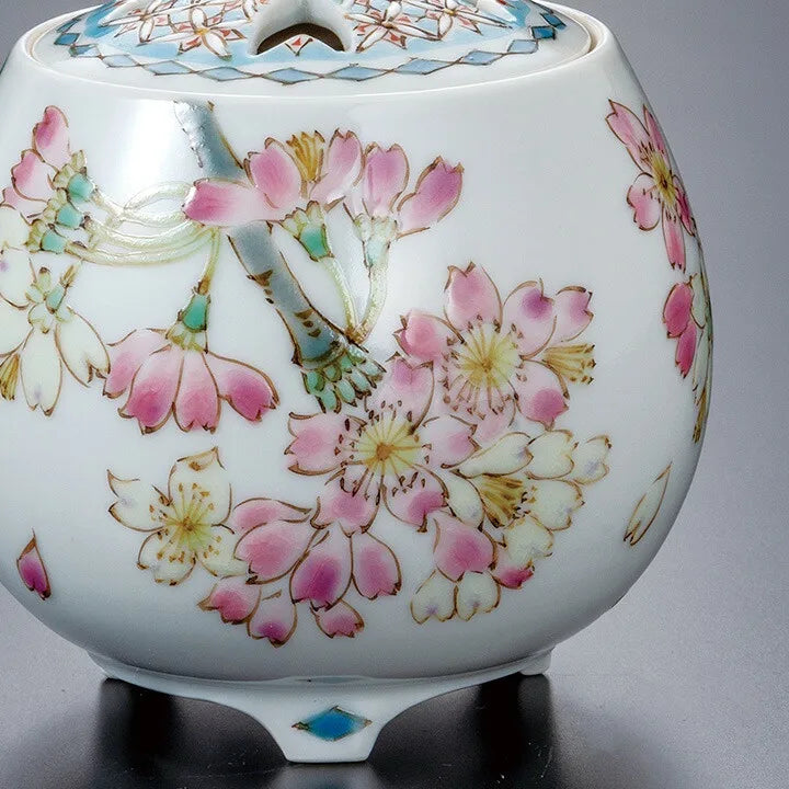 KUTANI WARE INCENSE BURNER SAKURA/ YUKA HIRANO