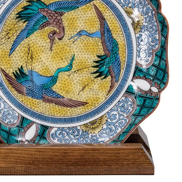 KUTANI WARE DECORATIVE PLATE YOSHIDAYA STYLE