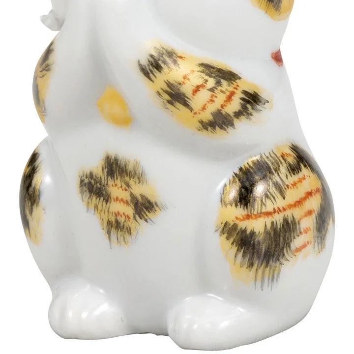 KUTANI WARE PRAYER CAT (MANEKI NEKO) KINSAI SANMOU