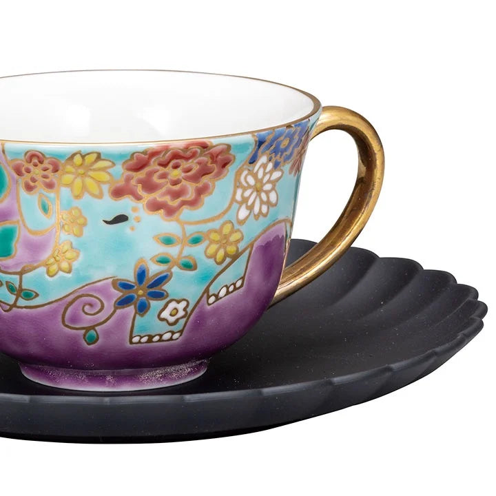 KUTANI WARE CUP & SAUCER HEKISHOU