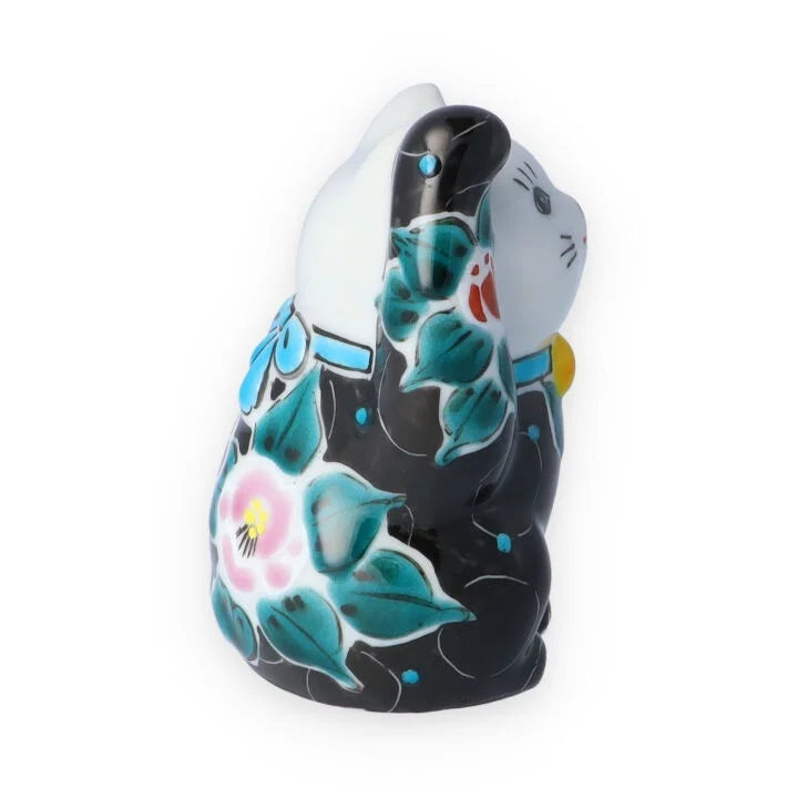 KUTANI WARE  LUCKY CAT(MANEKI NEKO) IROE MUSOU TSUBAKI(BLACK)/ KOKUZOU KLIN