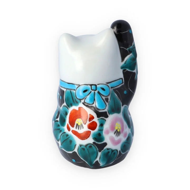 KUTANI WARE  LUCKY CAT(MANEKI NEKO) IROE MUSOU TSUBAKI(BLACK)/ KOKUZOU KLIN