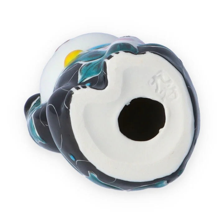 KUTANI WARE  LUCKY CAT(MANEKI NEKO) IROE MUSOU TSUBAKI(BLACK)/ KOKUZOU KLIN