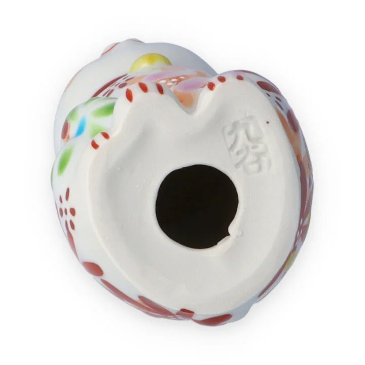 KUTANI WARE  LUCKY CAT(MANEKI NEKO) FLOWER UTAGE RED / KOKUZOU KLIN