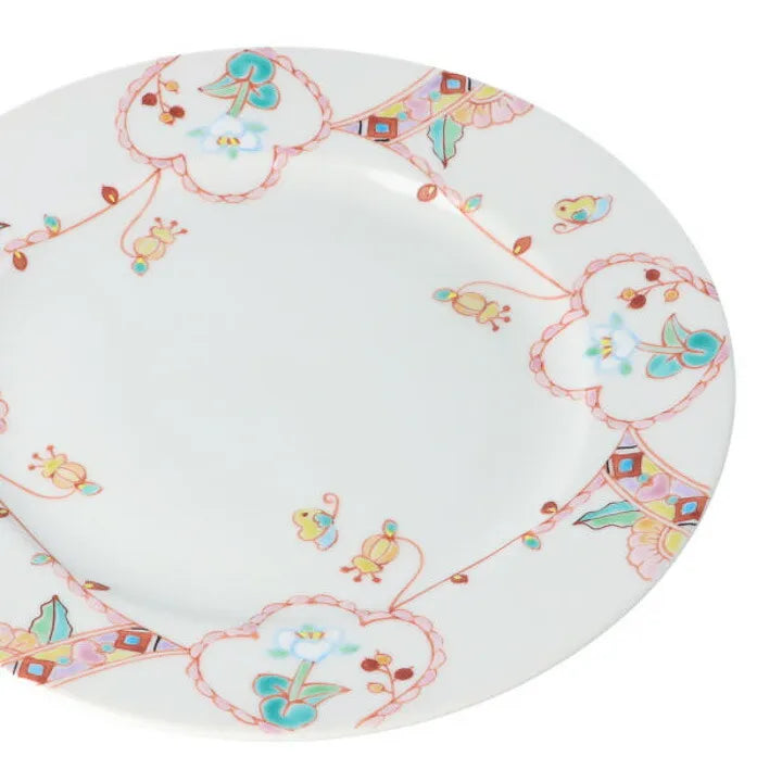 KUTANI WARE 6.5″ PLATE “SPRING CHORUS”  GINSHU KILN JAPANESE DECORATIVE PLATE MADE IN JAPAN