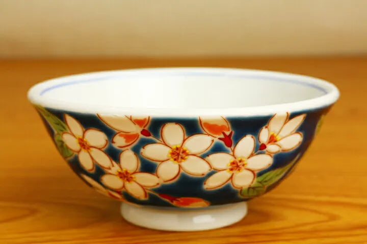JAPANESE KUTANI SINGLE RICE BOWL CHERRY BLOSSOMS/SEIKOU KLIN