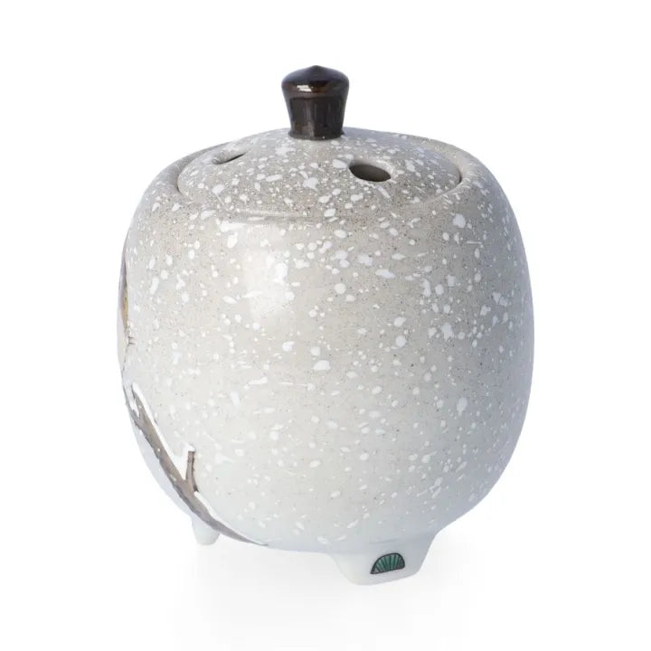 KUTANI JAPANESE INCENSE BURNER -SNOW SPARROWS IN WINTER/TOSHITO NAKAMURA