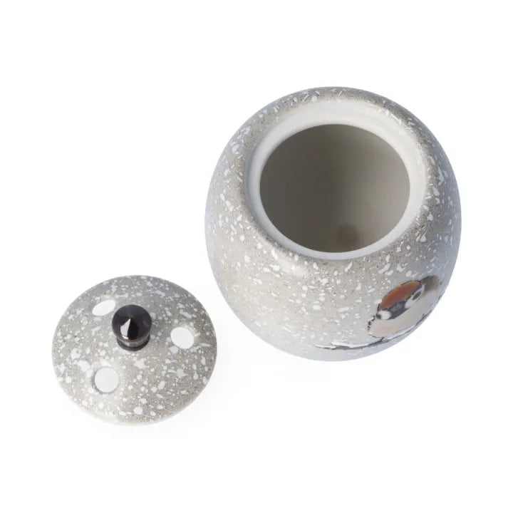 KUTANI JAPANESE INCENSE BURNER -SNOW SPARROWS IN WINTER/TOSHITO NAKAMURA