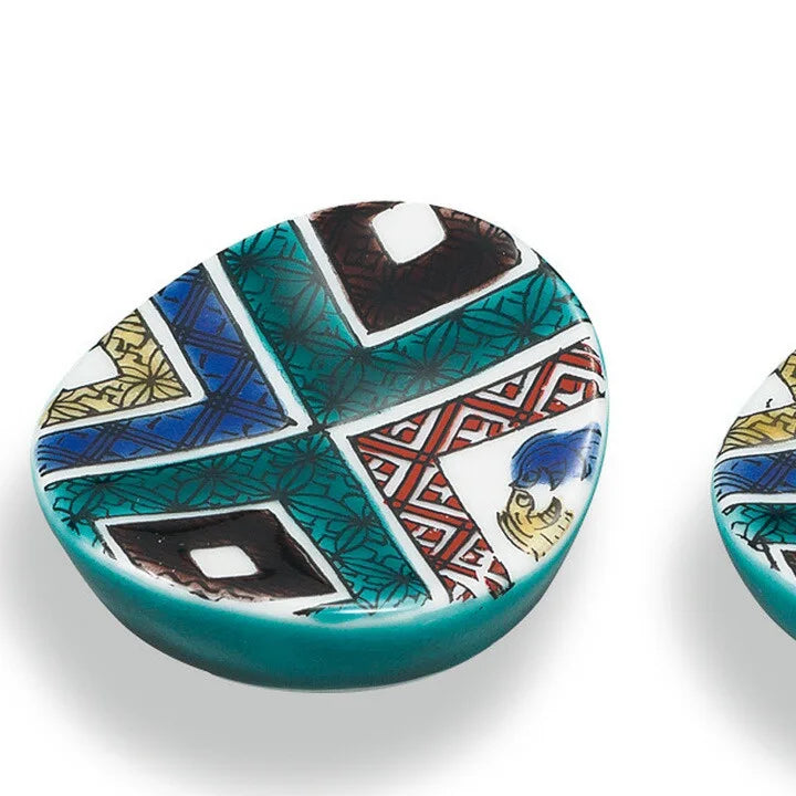 KUTANI WARE PAIR CHOPSTICK RESTS ISHIDATAMI