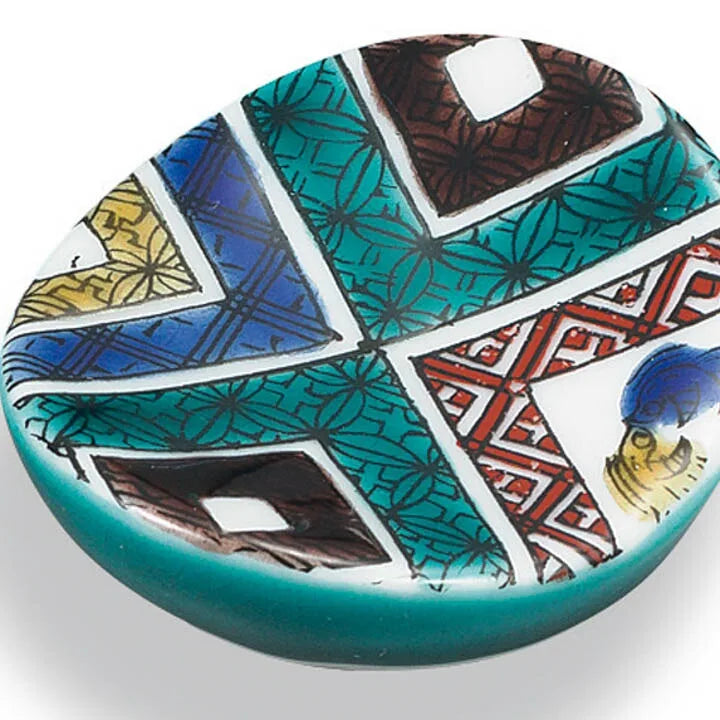 KUTANI WARE PAIR CHOPSTICK RESTS ISHIDATAMI
