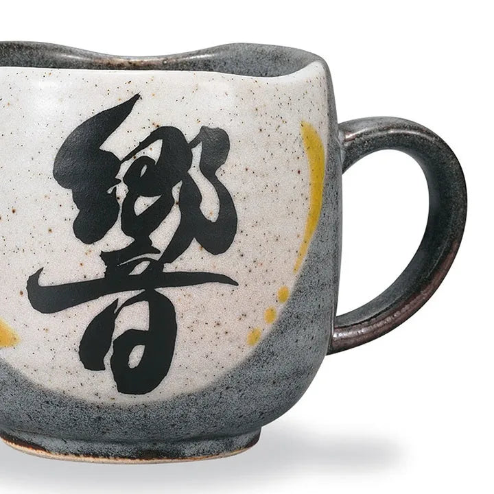 JAPANESE KUTANI PORCELAIN MUG CUP – “HIBIKI”響 DESIGN