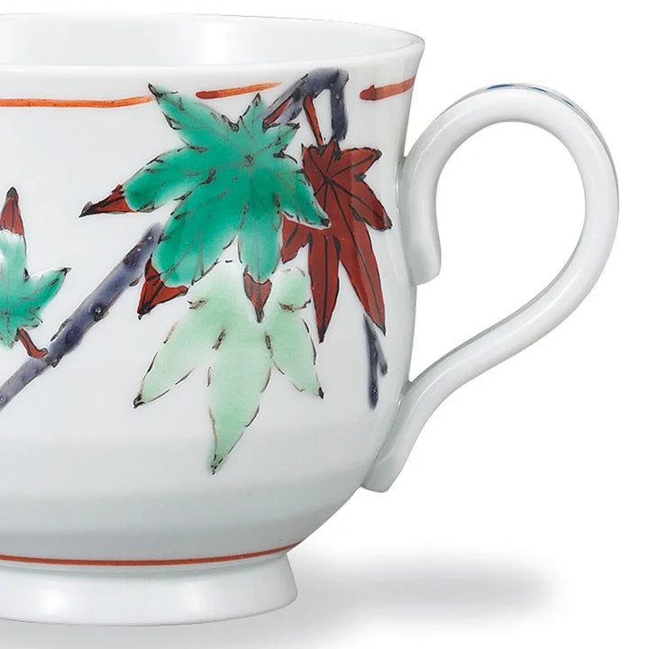 KUTANI JAPANESE MUG CUP AUTUMN LEAVES/ TAISHI KLIN