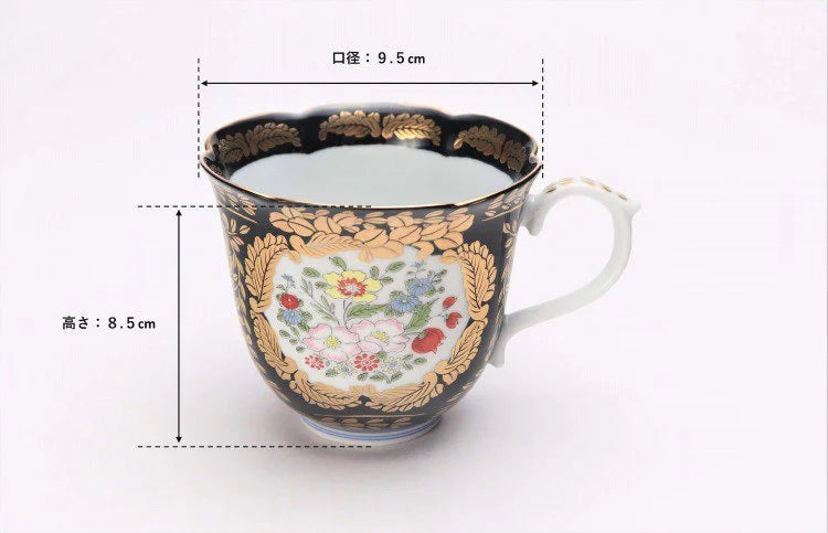 ARITA WARE KIN'EN-KURO VERSAILLESMORNING MUG/ KOURAKU KILN