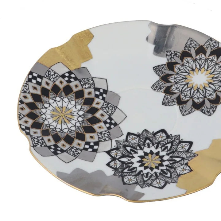 KUTANI WARE CUP & SAUCER KIN HAKUKIN SAIBYO SAI/SHUNJIRO ISHITOMI