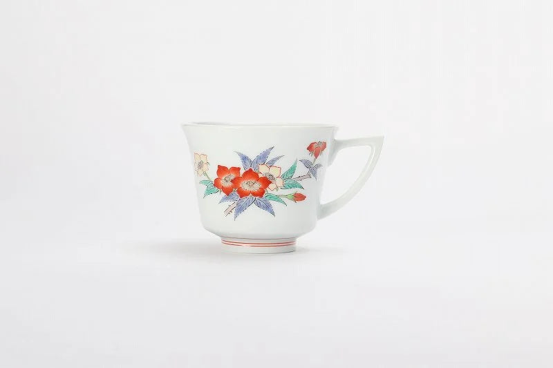 ARITA WARE COFFEE CUP ICHIGOHANAMON /  KAKIEMON