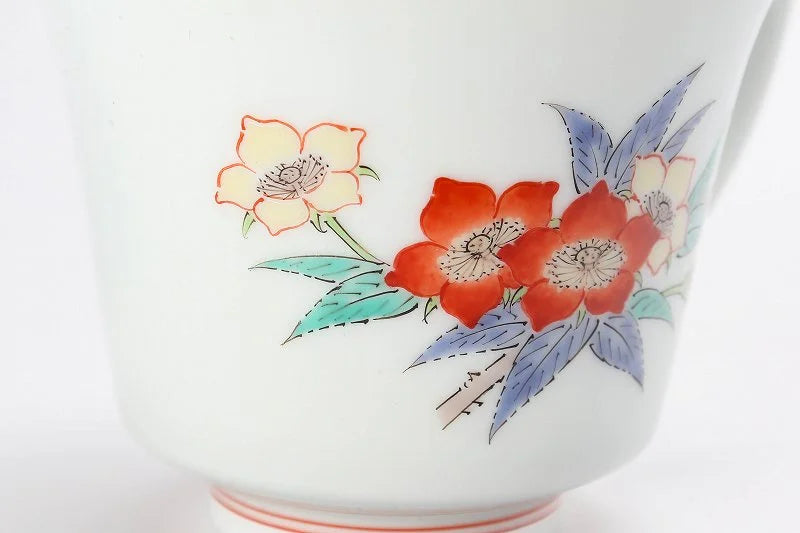 ARITA WARE COFFEE CUP ICHIGOHANAMON /  KAKIEMON