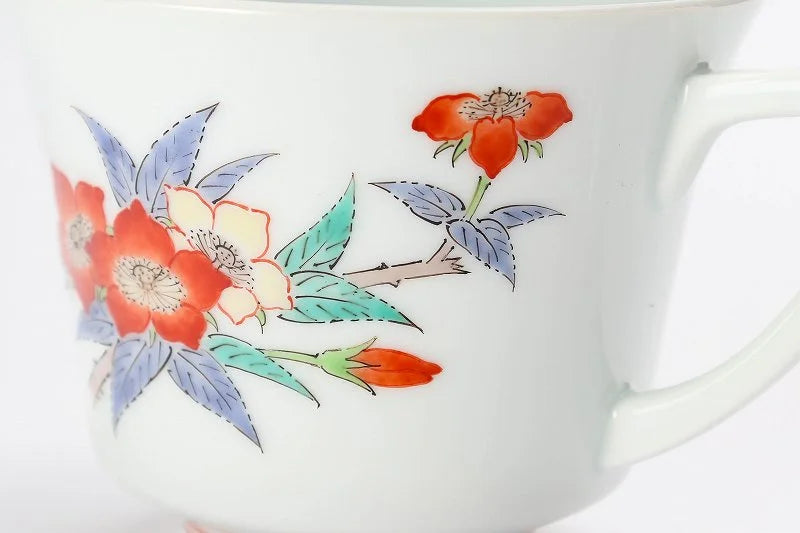 ARITA WARE COFFEE CUP ICHIGOHANAMON /  KAKIEMON