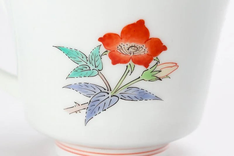 ARITA WARE COFFEE CUP ICHIGOHANAMON /  KAKIEMON