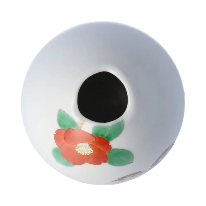 KUTANI JAPANESE SINGLE FLOWER VASE KUCHINAMI HOUDAN-GATA DAI SNOW NIJAKU-ZU / TOSHITO NAKAMURA