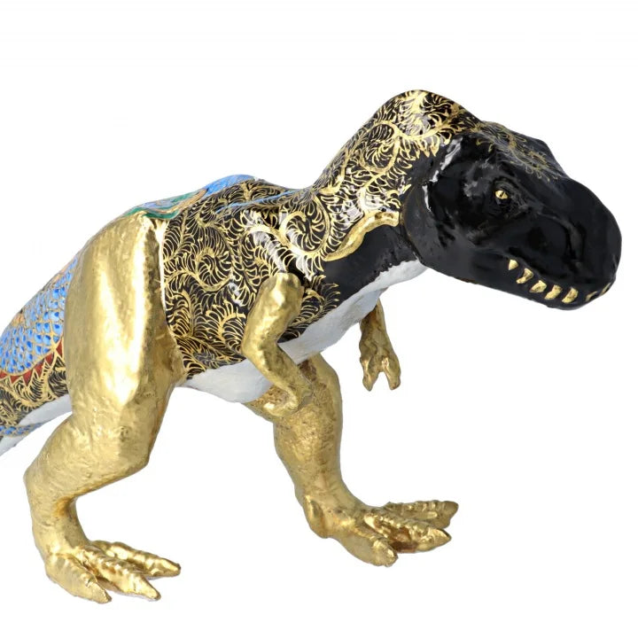 KUTANI WARE FIGURINE TYRANNOSAURUS DRAGON BY TOSHIFUMI TAKA